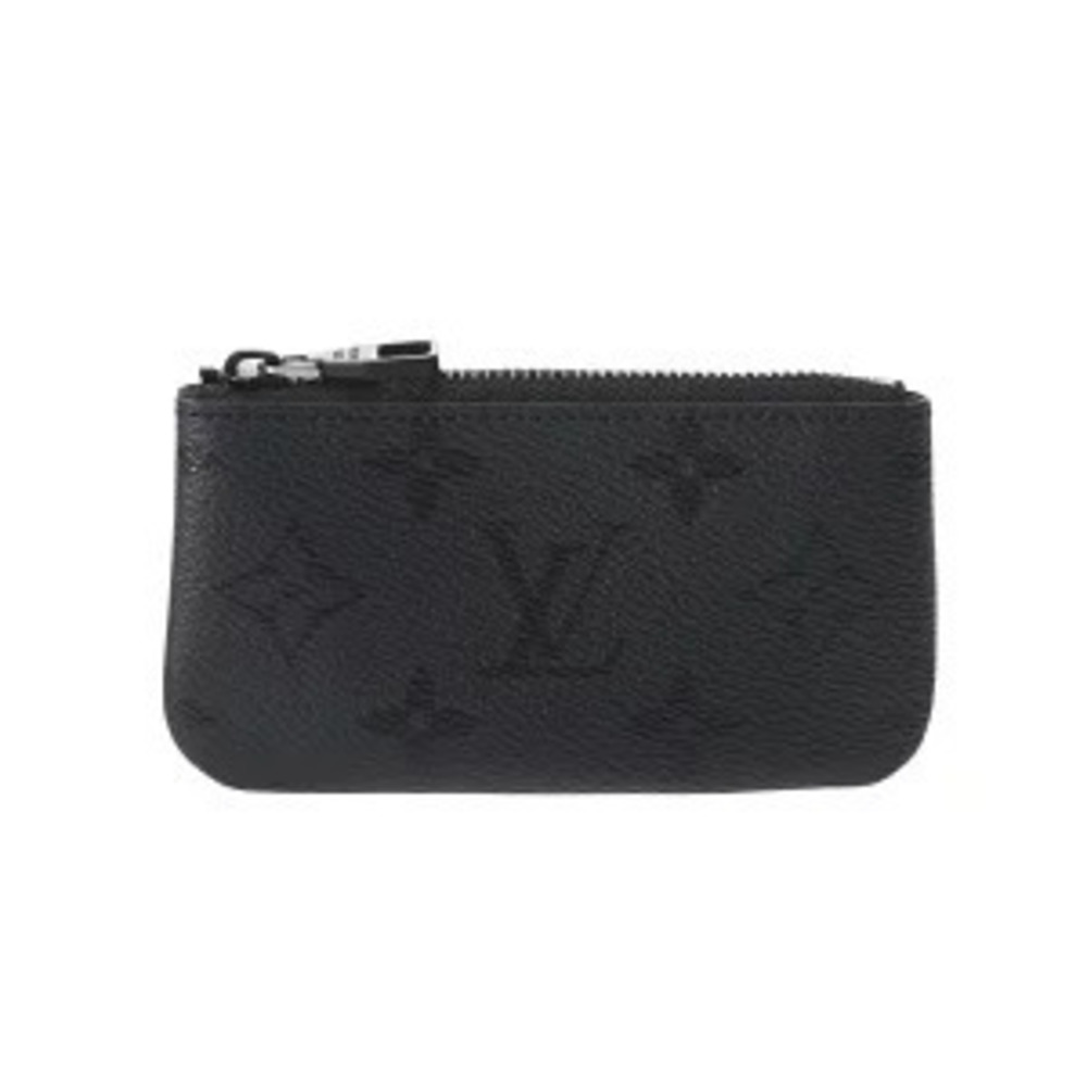 Louis Vuitton Monogram Midnight Pochette Black Canvas coin case Wallet